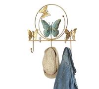 Genérico Wall Mounted Coat Hooks - Butterfly Iron Art Clothes Key Towel Rack Organizer | Bedroom Hook Decoration Non-Punching for Robe Towels Hat