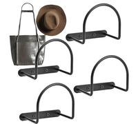 Generico Wall Mounted Cowboy Hat Rack Display, Adorable Compact Baseball Cap Racks, Strong Metal Hooks, Western Hats Baseball Caps, Wide Brim Organizer Hanger for Home Entryway Hallway
