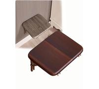 Genérico Wall Mounted Folding Table, Space Saving Small Floating Drop-Leaf Wall Shelf Workbench, for Small Apartments, Bench Changing Shoes(Brown,14.4 x 11.8 Inch)