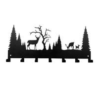 Genérico Wall Mounted Key Holder - 7 Hook Metal Entryway Rack | Iron Material, Screw Install, 3kg Load Bearing, 30.48x13.5cm Size, Decorative Farmhouse Key Hanger for Front Door Hallway