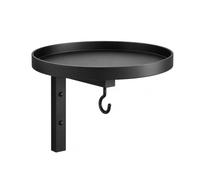 Genérico Wall-Mounted Metal Bird Bath with Feeder Hook - 20cm Iron Outdoor Basin, Right Depth, Easy to Clean - Garden, Courtyard, Balcony & Terrace Decor Use, for Crow Hummingbird Squirrel (1PCS)