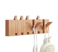 Generico Wall Mounted Piano Coat Rack - Down Hooks | Wooden Entryway Shelf