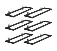 Genérico Wall Mounted Racks - 6pcs Metal Floating Bar Shelves, Black Red Glass Holder, Space Saving Display Organizer | Home Bar Restaurant Basement Hotel Storage Collection Stylish Durable