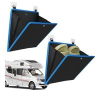 Genérico Wall Mounted Shoe Storage - Polyester 26.5x27.5cm | 2 Pieces Waterproof Self-Adhesive Slipper Rack Holder, Space Saving Hanging Shoe Bag For Bedroom Bathroom Garage Dormitory RV Camping Usea