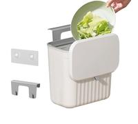 Generico Wall Mounted Trash Can - 9L PP Food Waste Bin With Lid | Hangable Under Cabinet Garbage Container For Kitchen, Bathroom, Pantry, RV, Apartment, Office Use