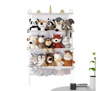 Genérico Wall Net for Stuffed Animals, 3-Layer Plush Toy Storage Net, 33.86x20.47 Inches Hanging Mesh, Organizer for Playroom, Space-Saving Display Holder