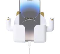 Genérico Wall Phone Holder - Wall Mount Phone Holder | Wall Mounted Tablet | Shower Phone | 4 Adhesive Wall Mount Phone | Lazy Mobile Phone Stand | Strong Adhesion Charging Phone Stand