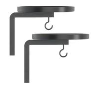 Genérico Wall Plant Holder 2 Pieces Heavy Duty Space Saving Metal Plant Wall Shelf 21.8x17cm Indoor Outdoor Corner Balcony Bathroom Fence Support