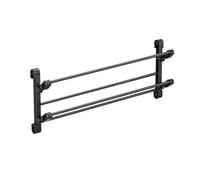 Genérico Wall Shoe Rack - Maximizes Compact Organization | 2-Tier Narrow Foldable Shelf with Galvanized Pipe | For Homeowner Apartment Dweller Sneaker Collector Hallway Entryway Bathroom Wardrobe