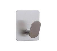Genérico Wall Stick Hooks - Stainless Steel Holder for Entryway | Non Slip No Damage with Strong Adhesive, Coat Key Hat Organizer, Bathroom Bedroom Living Room Door Accessory, Space Saving Storage