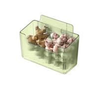 Genérico Wall Storage Bins, Translucent Pantry Door Organizer, Under Sink Storage Shelf, (7.87x4.72x3.35 in), No-Drill Wall Basket with Self-Adhesive Hooks for Tools, Cables, Makeup, Toiletries
