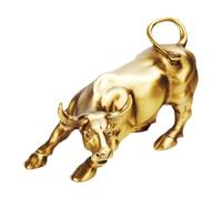 Genérico Wall Street Bull Art Decor - Resin Fortune Bulls Statue, Desktop Statues Ornament, Figure | Stock Market Gift For Office Home Study Shelf Display Finance Enthusiast Decors