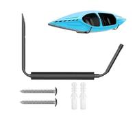 Genérico Wall Support Bracket - Kayak Holder Rack for Organization | Steel Frame with Foam Padding, Compact Hook Design, Heavy Load Mount, Indoor Outdoor Storage for Canoe Paddleboard Ladder Garage