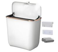 Genérico Wall Trash Can, Small Kitchen Bin, 10.47x5.83x8.62in 7l Mountable Container, Compact Waste Basket, Space Saving Dustbin for Under Sink, Cupboard, Cabinet, Countertop, Home, Indoor