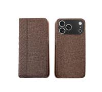 Genérico Wallet Case For iPhone11 Pro Imitation Leather Card Slots Magnetic Kickstand Shockproof Flip Folio Protective Cover Brown