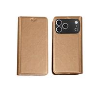 Genérico Wallet Case For iPhone13 Mini Imitation Leather Card Slots Magnetic Kickstand Shockproof Flip Folio Protective For Raindrop Patterns Cover Brown