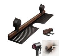 Genérico Walnut Bathroom Kitchen Suction Cup Shelf,Removable Sink Faucet Organizers,Compact Shower Shelves for Kitchen Bathroom,Sleek Organizers and Storage Caddies Soap Holder (Black, 70cm)