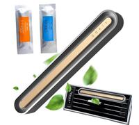 Genérico Walnut Car Air Fresheners, Metal Car Diffuser Clips, Long Lasting Cars Air Freshener, Classy Car Air Fresheners, Car Vents Air Fresheners, Elegant Cars Scent 92g/80g Pp+alloy/pp+walnut Wood