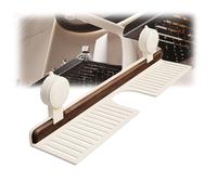 Genérico Walnut Suction Cup Bathroom Shelf, No Drill Needed Wall Mounted Organizer, Faucet Organizer Rack for Bathroom & Kitchen Storage for Toiletries, Bottles, Over Faucet Space Saver (White,23in)