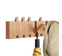 Genérico Wandgarderoben - Wandmontage, Klavierwandkatastell | Klavierschichthügel Mantel Organizer Haken,Naturholz Eingangswandkunsthaken Für Taschen Hüte Regenschirme, Kleidung Organizer Hanger