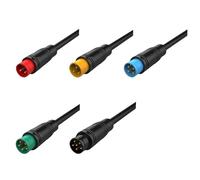 Genérico wanglan Sensor impermeable M6/M8 Julet, conector de junta a tope for bicicleta eléctrica, 2, 3, 4, 5, 6 pines, tipo acoplamiento, Cable pantalla for, 20cm(M8 Male 20CM,100 PCS,5P)