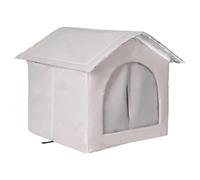 Generico Warm Cat House, Weatherproof Outdoor Shelter, Thermal Fabric with Clear Window, Thick Oxford Mat, Insulated Tent with Secure Stakes, Feral Animal Bed for Garden Yard 12.99x12.99x12.99 Inches