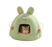 Genérico Warm Cute Bunny Tunnel - Small Cat House with Removable Mattress, Cat House Bed, Snug Enclosure Easy Cleaning Feature for Kitten Pet Outside Winter, Pet Beds Furniture, Winter Gift