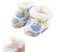 Genérico Warm Fur Baby Boots, 2025 New Warm Cozy Fleece Baby Booties, Fur Winter Booties with Drawstring for Infant Winter (Blue,12.5cm(12-18 Months Infant))