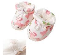 Genérico Warm Fur Baby Boots, 2025 New Warm Cozy Fleece Baby Booties, Fur Winter Booties with Drawstring for Infant Winter (Pink-b,11.5cm(6-12 Months Infant))
