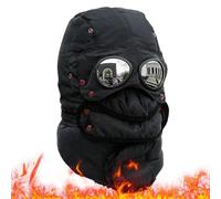 Genérico Warm Hat - Plush + Cotton Polyester, Size Ski Hat Windproof | Detachable Goggles Cold-Resistant Winter Headwear, Outdoor Sports Snow Hats For Camping, Cycling, Running, Motorcycle Riding