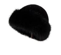 Generico Warm Women's Winter Fluffy Bucket Hat - Plush Fisherman cap for Cold Snowy Days, Negro , M