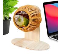 Genérico Washable Birds Nest, Rattan Handmade Toy, Bird Cage with Bedding, Woven Nesting Habitat, Synthetic Hut for Parrots, Versatile Pet Aviary Shelter Utilized Within Outdoor Garden Living Spaces