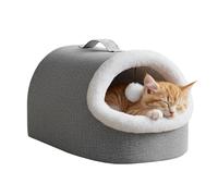 Genérico Washable Cat Bed - Comfortable Cat House | Puppy Bed with Toy Ball Design, Pets Cave for Living Room Area Relaxation, Pet Accessory Pet House, Feline Beds for Indoor Outdoor Use