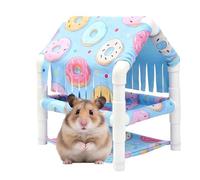 Genérico Washable Hamster Habitat, Adorable Multi-Level Design Provides Ample Space for Exploration and Rest, Removable and Easy-to-Clean Components a Hygienic Environment for Your Small Pets
