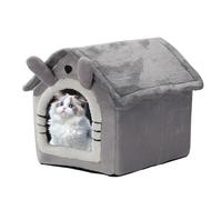 Genérico Washable Pet Bed with Bunny Ears - Dome Cat Cave, Enclosed Warm Puppy House for Small and Medium Pets | Indoor Winter Shelter for Cats Dogs Kittens Home Bedroom Living Room