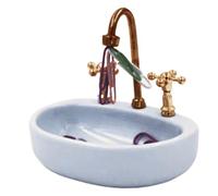 Genérico Washbasin Paper Clips Holder - Multi-Purpose Desktop Dispenser | ABS Material 8.5x6.2x7.5cm Portable Rotatable Organizer, Cute Gold Silver Stationery Decor for Office