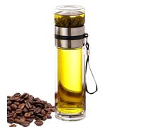 Genérico Wasserflasche Mit Teetrennung, Tee- Und Wassertrennbecher - Auslaufsicherer Reisebecher - Doppelwandige Teetasse, Tragbare Tee-Ei-Wasserflasche, Wassertrenn-Teeflasche Für Männer, Loser Tees