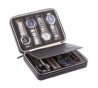 Genérico Watch Box - 8-Slot Wristwatch Holder Display | Watch Storage Case Perfect for Business Trips, Social Gatherings, Vacation, Party, Home Use or Office, 9.84x 7.67x2.55in