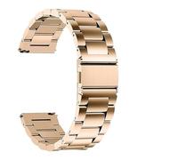 Genérico Watchband 18mm 20mm 22mm Metal Strap Bracelet For Galaxy Watch 7 6 5 4 40 44mm 4 GT Bracelet Band(D-Rose Golden,22MM)