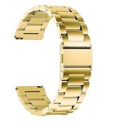 Genérico Watchband 18mm 20mm 22mm Metal Strap Bracelet For Galaxy Watch 7 6 5 4 40 44mm 4 GT Bracelet Band(D-Golden,20MM)