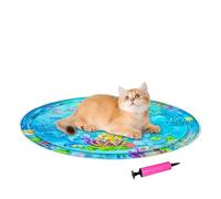 Genérico Water Bed for Cats, Interactive Water Play Mat with Thickened Cooling Pad and Air Pump, Kitten Accessories for Summer, Indoor Fun, Travel, Kids, Baby Dogs, and Pet Entertainment
