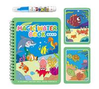 Genérico Water Book, Water Pen Drawing Set, Educational Painting Toys, Toddler Learning Activity, Reutilizable and -, Perfecto para edades 1-3, Birthday, and Easter Basket Stuffers, 13,6 x 18,4 cm