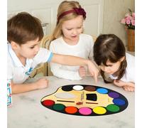 Genérico Water Color Paint Sets - 12-Color Travel Sets Paints Palette For Kids | Paints Set With Oval Palette Design, Art Supplies |Travel Watercolor Set 12-Colors Watercolor Paint, For Young, Home