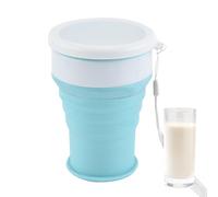 Genérico Water Cup - Silicone Folding Cup, 350ml Silicone Camping Cups | Foldable Cupswith Lid, Portable For Camping, Hiking, Outdoors, Travel | Folding Pocket Size, & Easy To Clean