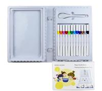 Genérico Water Floating Pens - ABS 24.6cm, Magic Drawing Set, 12 Colours | Ceramic Spoon, Erasable Ink Pens, Kids Art Markers For Boys, Girls, Preschoolers, Kindergarten, School, Creative Art