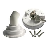 Generico Water Inlet - RV Fresh Water, Locking Cap Fill Port, Round ater Inlet Tank Filling Port with 2 Keys for RV Camping Trailer, Waters Fill Lock for Safe Convenient Outdoor Use