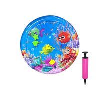 Genérico Water Play Mat, Inflatable Pet Cooling Bed, 25.59in Cool Bedding with Pump, Soft Non Slip Pads, Cat Water Cushion for Floor, Travel, Daily Use, Hot Weather, Home, Outdoor