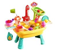 Genérico Water Play Table, Dinosaur Faucet Toy, Kids Outdoor Set, Summer Activity Station, for Preschoolers Boys Girls Aged 3 Plus Beach Backyard Pool Interaction Learning Fun 25.5x14.9x19.29 Inches