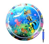Genérico Water Sensory Mat, Inflatable Play Water Pad Bed, 36,42 x 36,42 pulgadas Cooling Interactive Toys with Thickened Mat and Pump, Pet Supplies for Interiores and Outdoor Ejercise