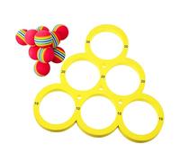 Genérico Water Sports Floating Pool Game, Outdoor Pool Toys Toss Set with Score Ring & 10 Soft Balls, Fun Swimmingpool Activity for Kids Adults Games Summer Beach Backyard Play, 2 Set